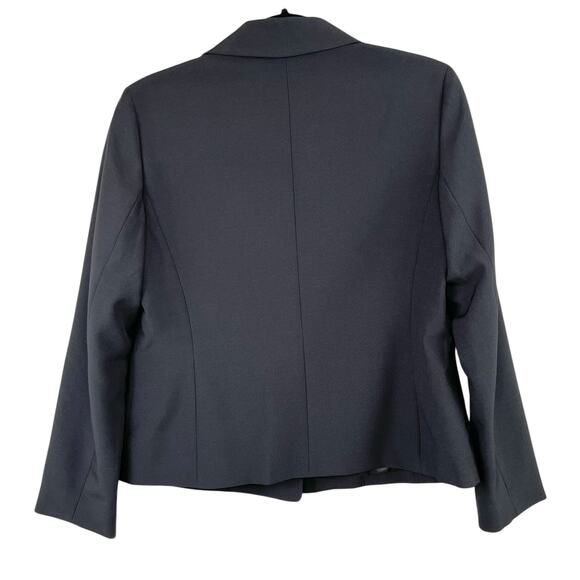 Le Suit Petite Solid Black Single Breasted One Button Short Blazer Jacket 8P NWT - Picture 2 of 16